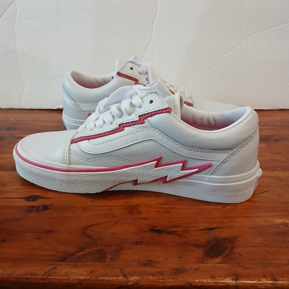 VANS Old Skool Bolt Pop Pink Glow Sneakers Mens Size 6.5 Women's Size 8 - Picture 7 of 10